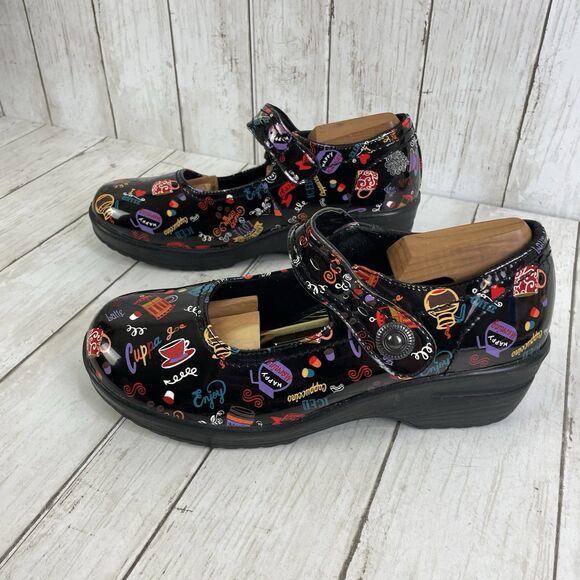 Easy Works by Easy Street Clogs Mary Janes Nurse Shoes Size 9 ~ Letsee Coffee - Picture 6 of 10